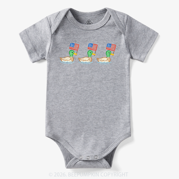 USA Mallard Ducks 4th of July Patriotic Bodysuit