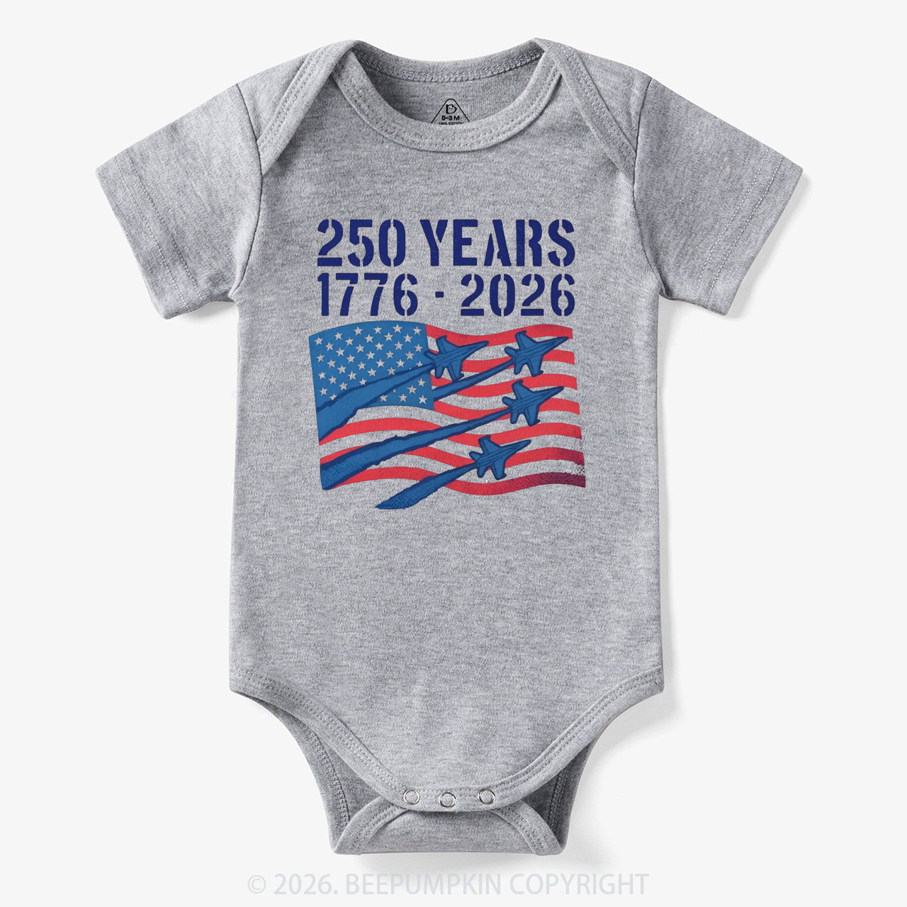 250 Years 1776-2026 America Patriotic Bodysuit