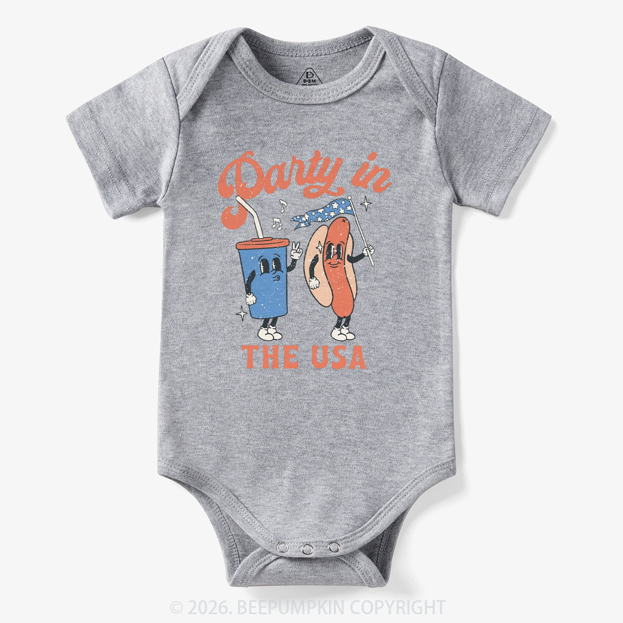 Party In The USA Hot Dog And Drink Bodysuit