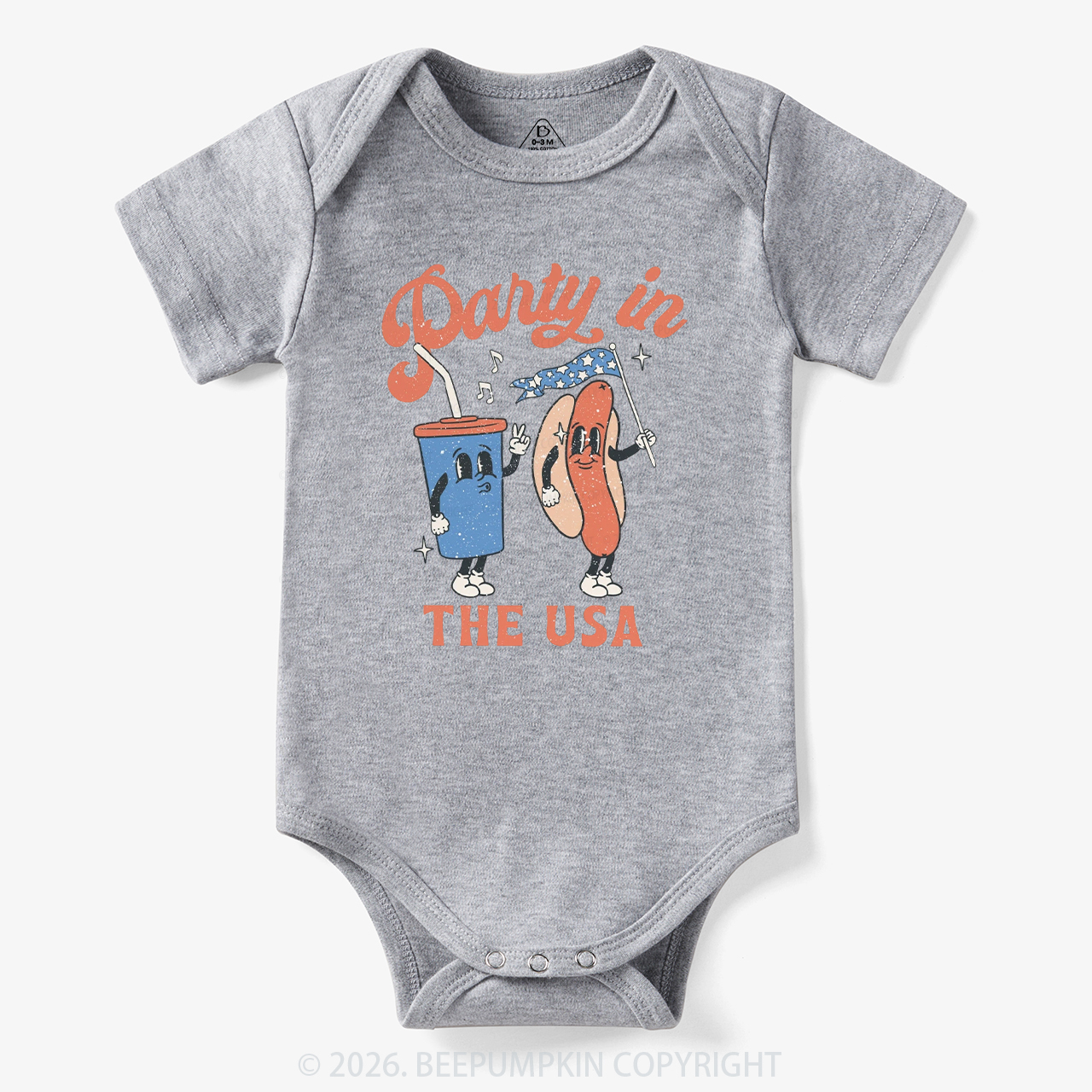 Party In The USA Hot Dog And Drink Bodysuit