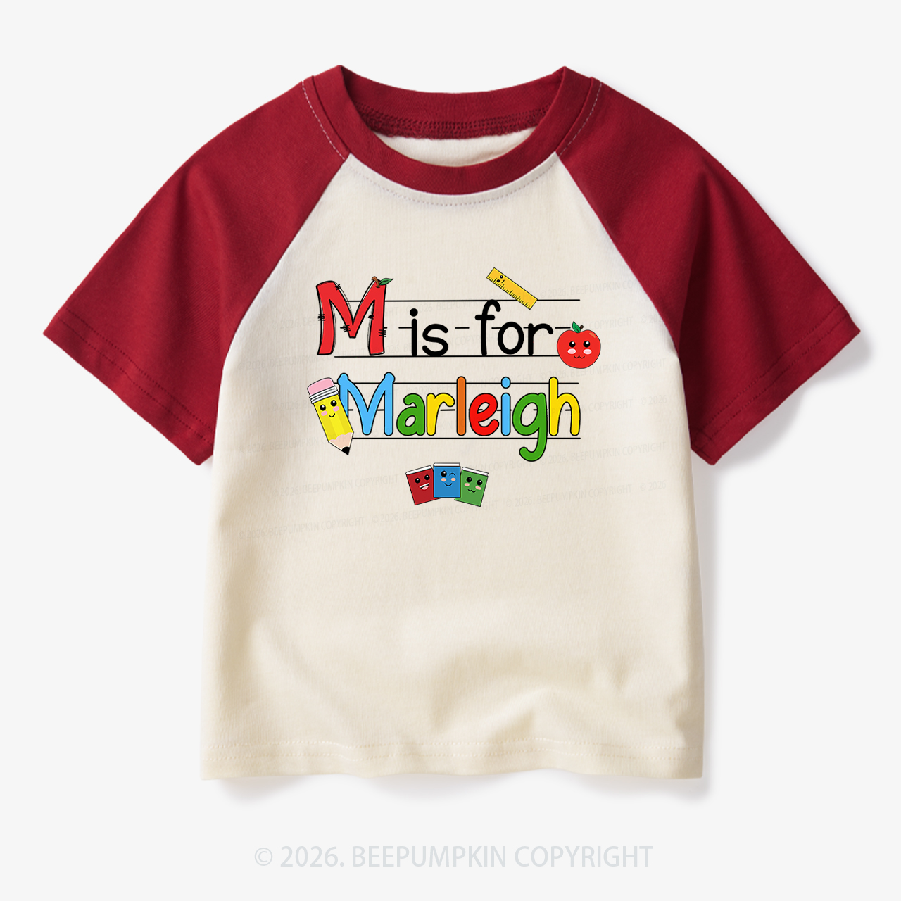 Personalized Kids Name Toddler&Kids Retro Raglan T-shirt