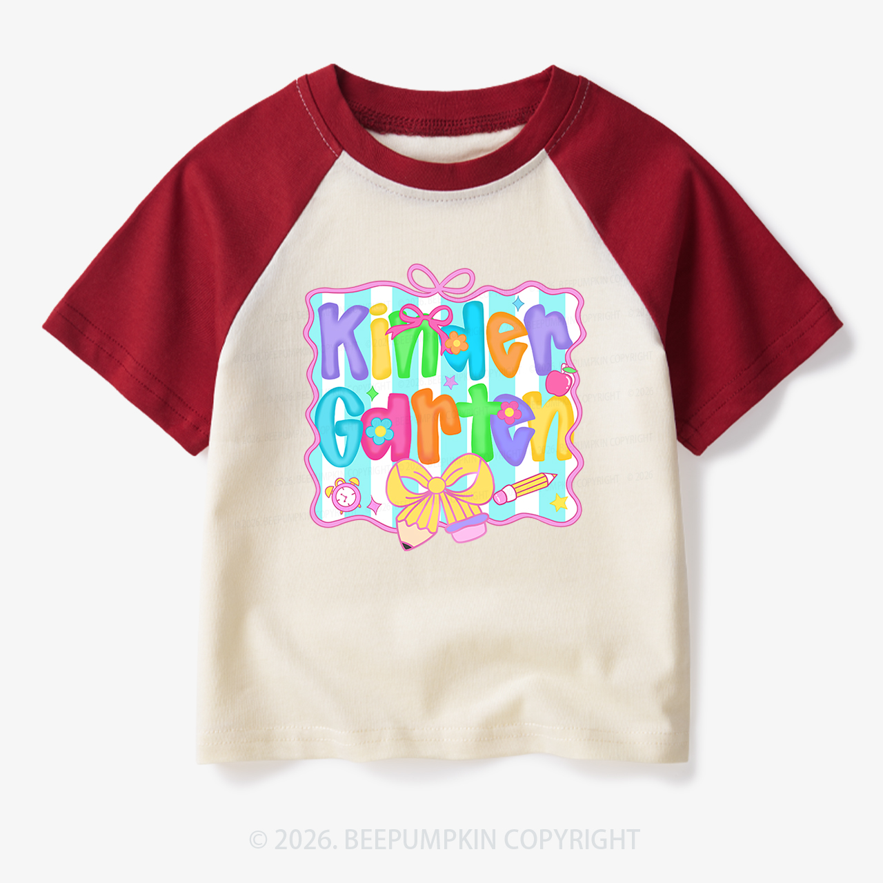 Personalized Preppy Back To School Bundle Toddler&Kids Retro Raglan T-shirt