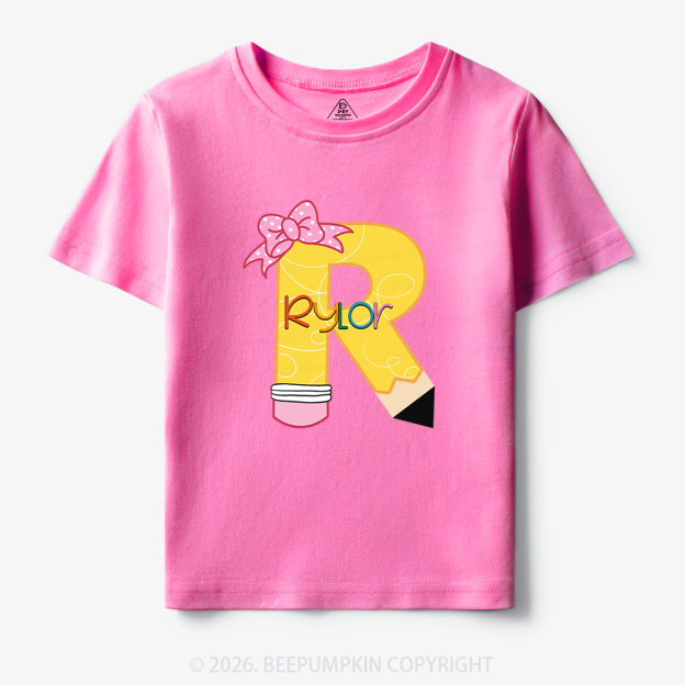 Personalized Pencil Back To School Shirt 