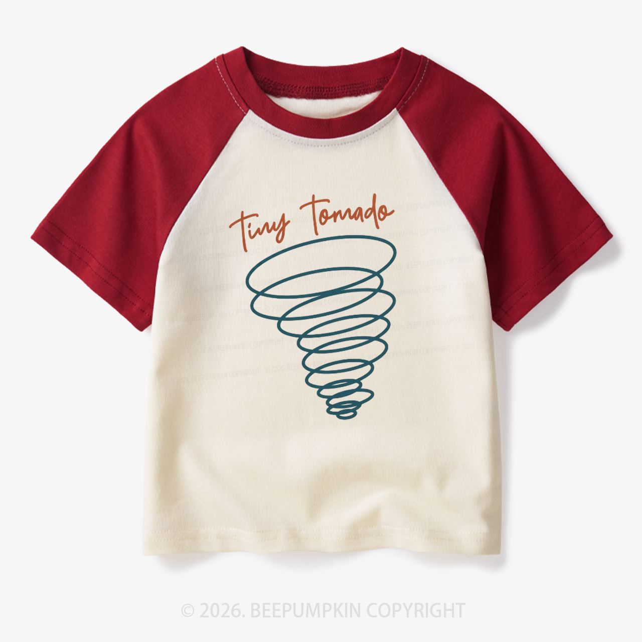 Tiny Tornado Funny Toddler&Kids Retro Raglan T-shirt