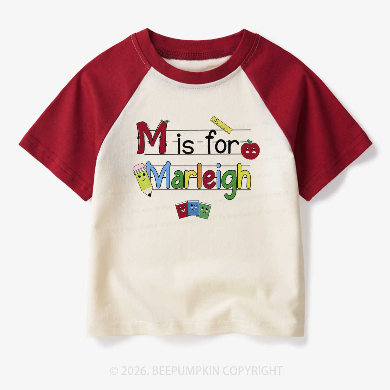 Personalized Kids Name Toddler&Kids Retro Raglan T-shirt