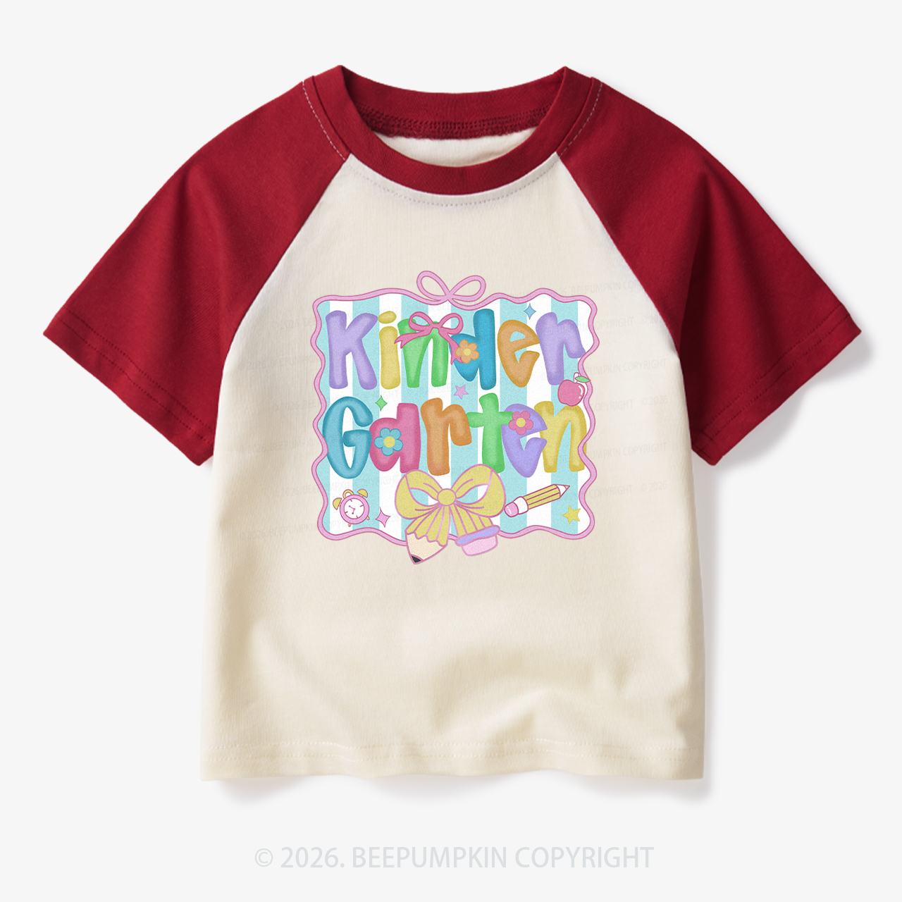 Personalized Preppy Back To School Bundle Toddler&Kids Retro Raglan T-shirt