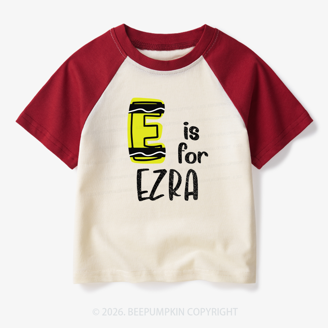 Personalized Name First Day Of school Toddler&Kids Retro Raglan T-shirt