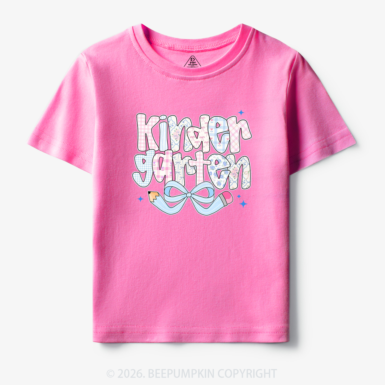 Personalized Preppy Back To School Coquette Pencil Bow Toddler&Kid's Tees