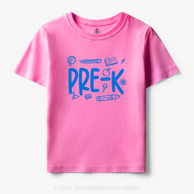Personalized Preppy Back To School Doodles Toddler&Kid's Tees