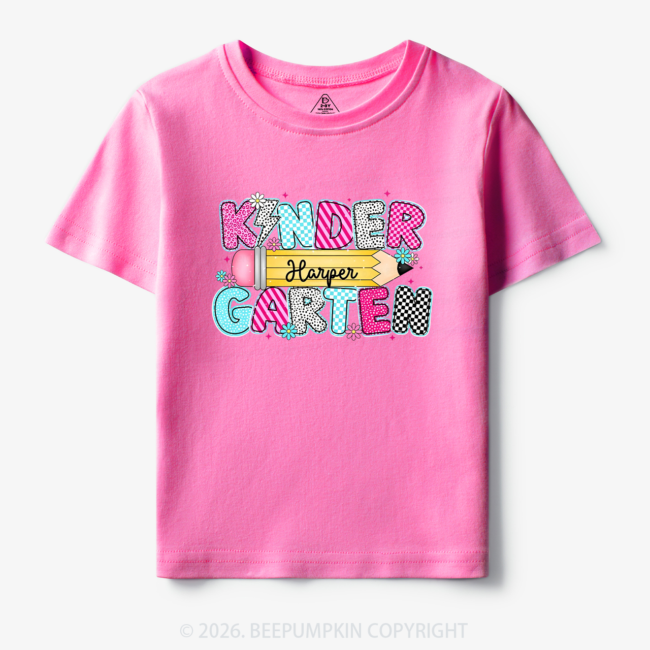 Personalized Kindergarten Name Back To School Toddler&Kid's Tees