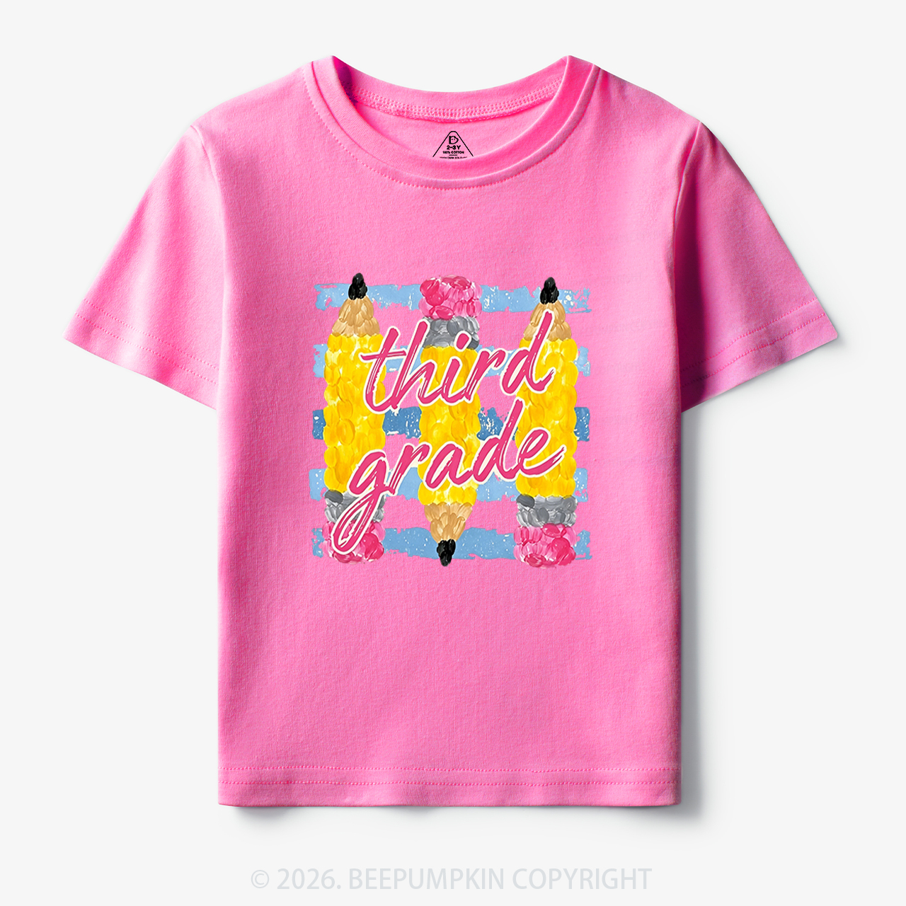 Personalized Grade Colors Stripes Back to School Toddler&Kid's Tees