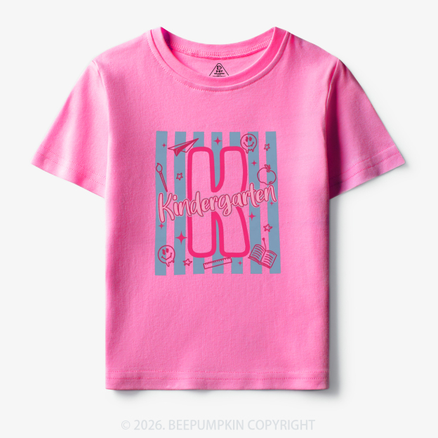 Preppy Stripes Kindergarten Back to School Toddler&Kid's Tees