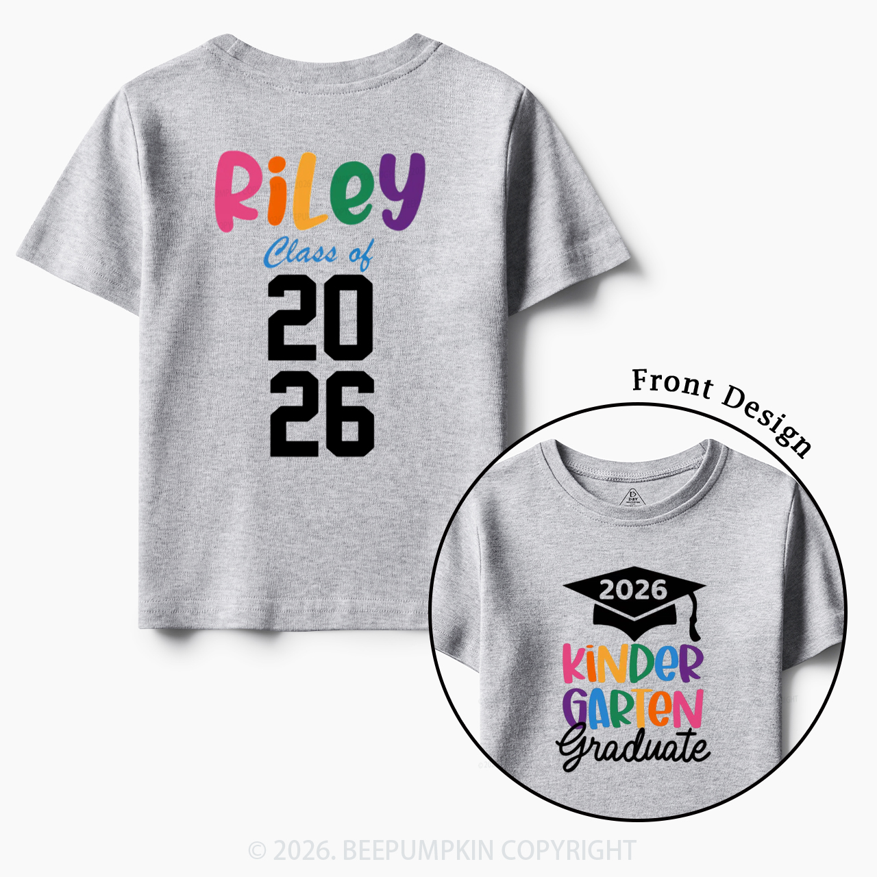 Personalized Kindergarten Graduate 2026 Toddler&Kid's Tees