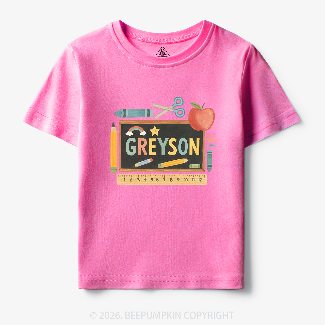 Personalized Name Blackboard Back To School Toddler&Kid's Tees