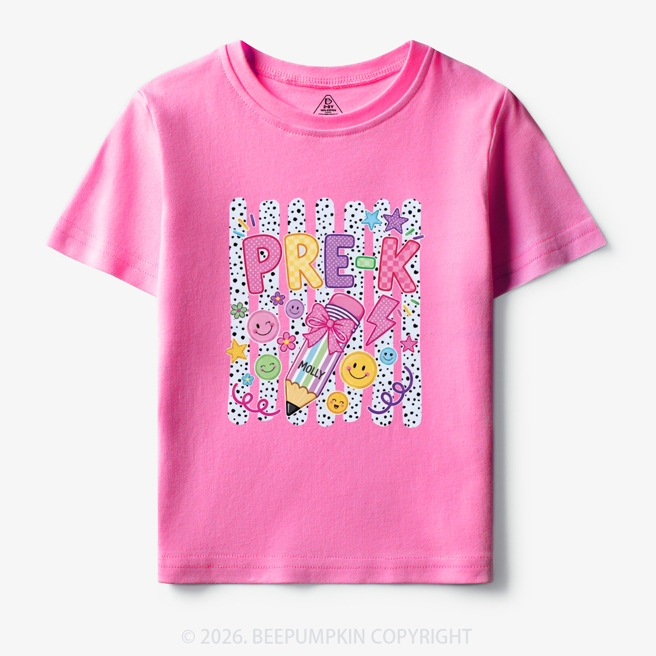 Personalized Pre-K Striped Back to School Toddler&Kid's Tees
