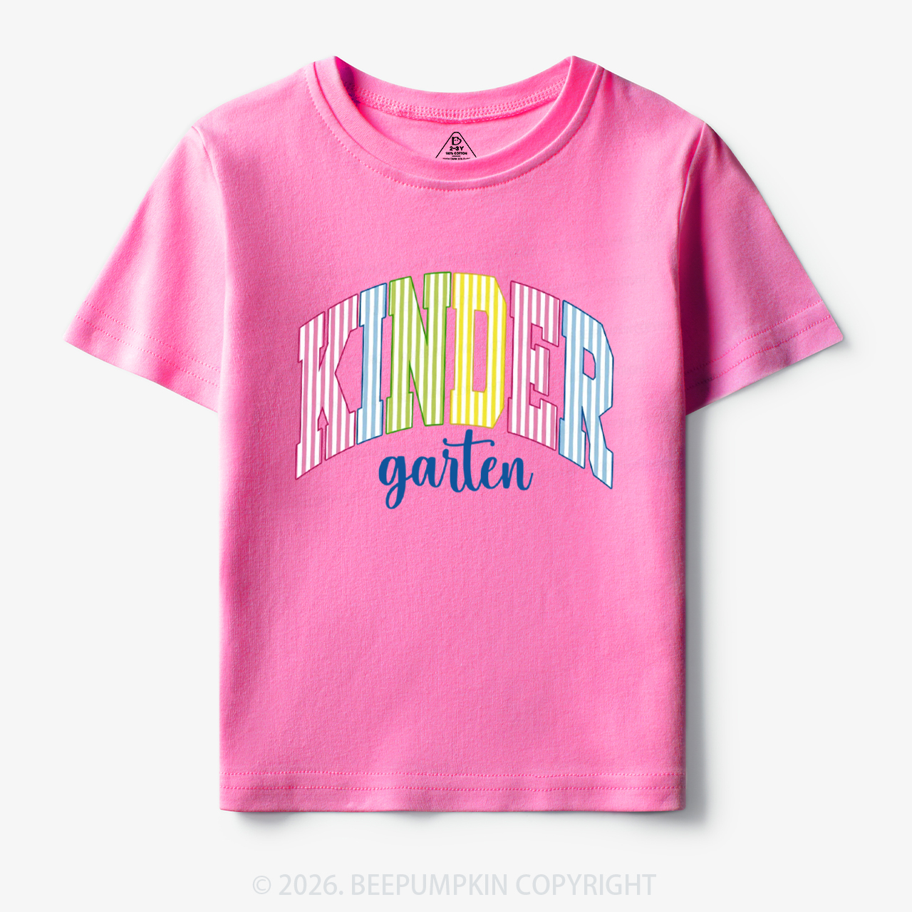Colors Kindergarten Stripes Back to School Toddler&Kid's Tees