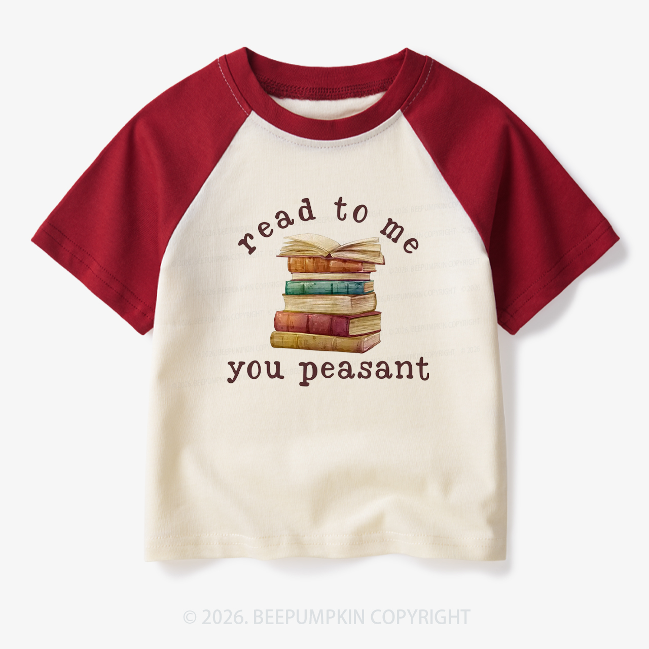Read To Me You Peasant Toddler&Kids Retro Raglan T-shirt