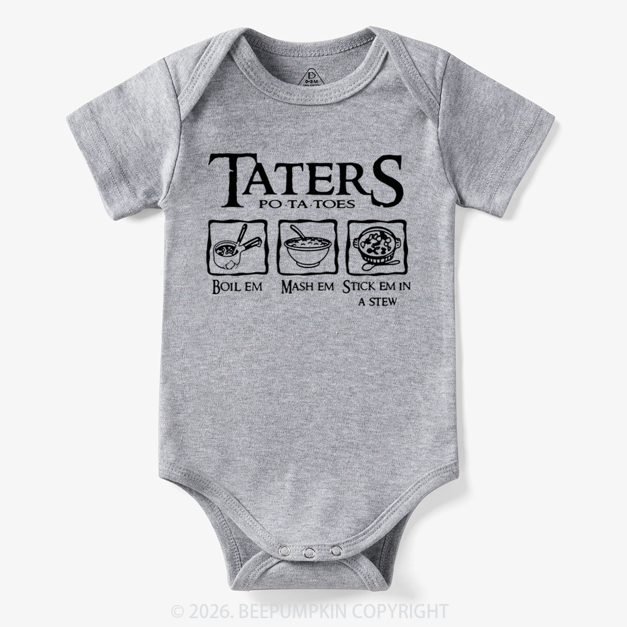 Taters Potatoes Funny Bodysuit