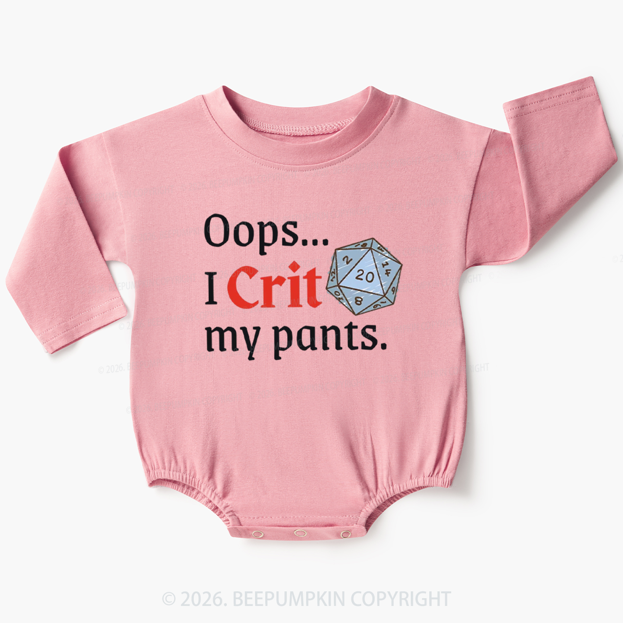 Oops I CRIT My Pants Hilarious Baby Bubble Romper