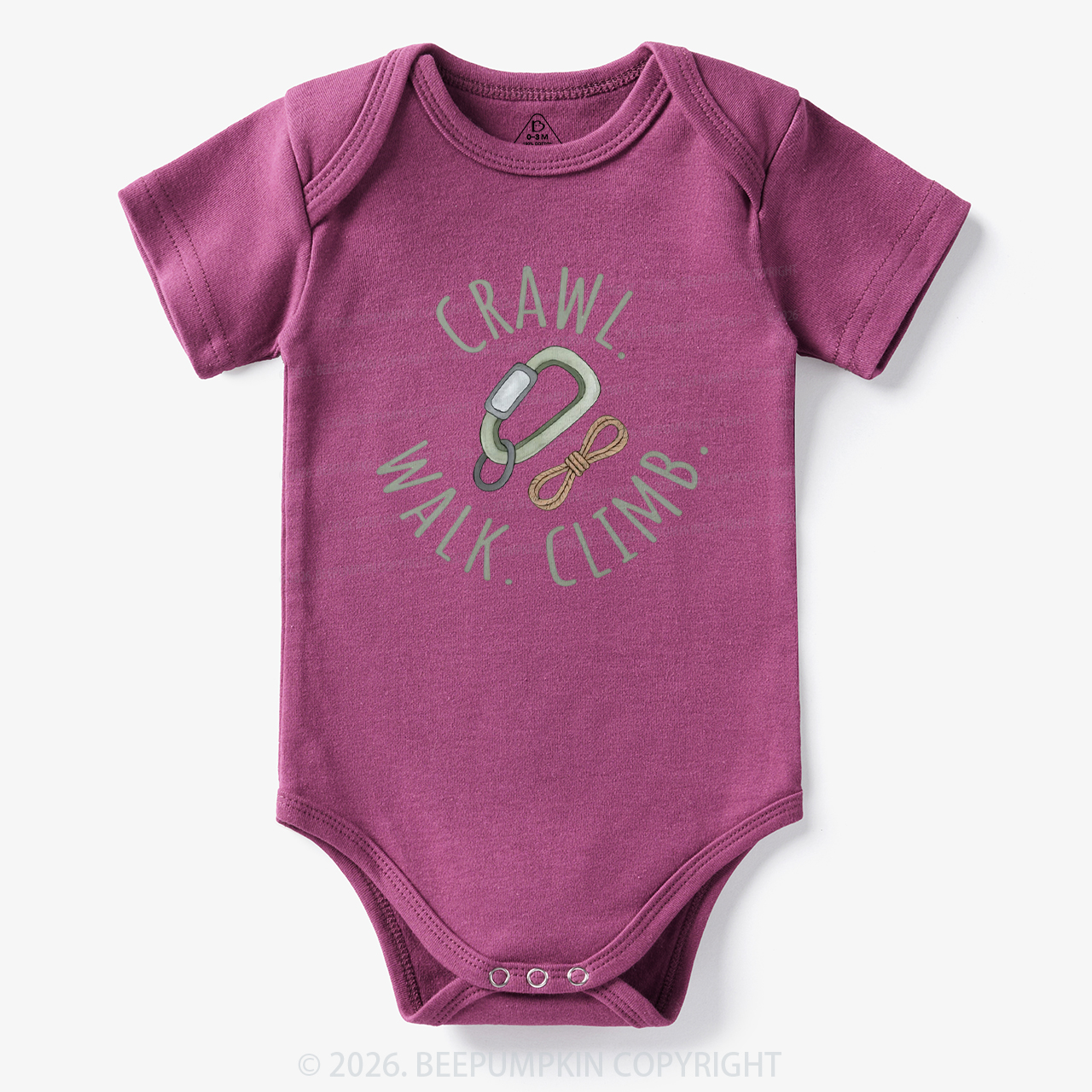 Crawl Walk Climb Cute Rock Climbing Bodysuit