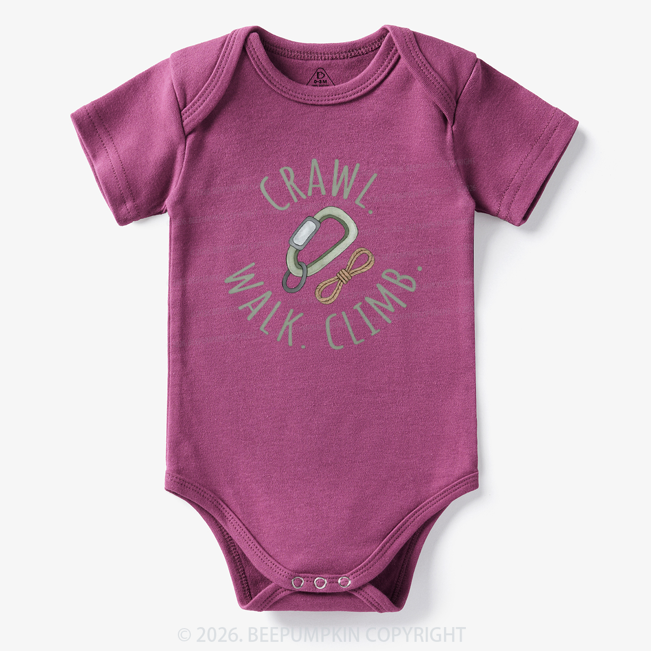 Crawl Walk Climb Cute Rock Climbing Bodysuit