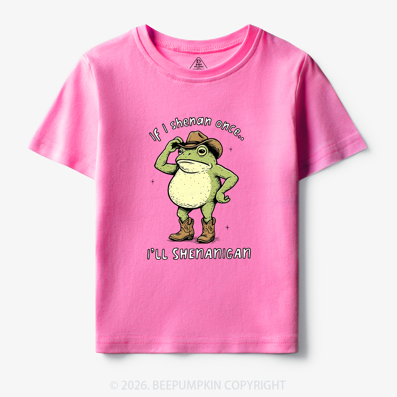 Funny Frog If I Shenan Once I'll Shenanigan Toddler&Kid's Tees