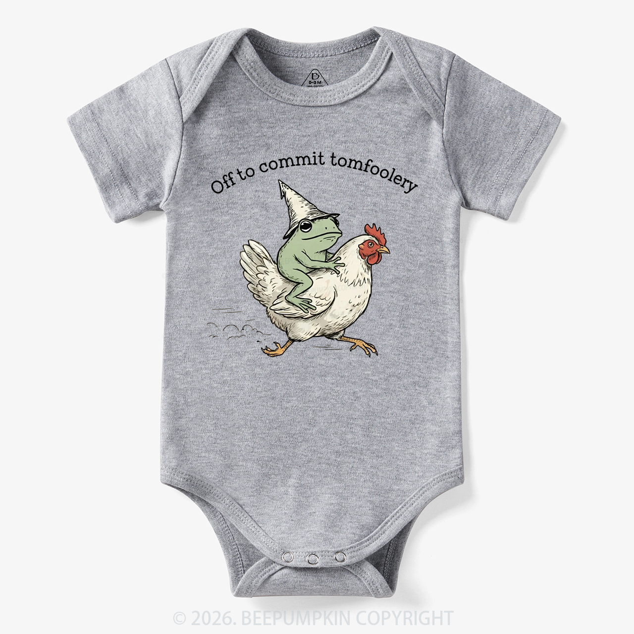Frog Riding Chicken Off to Commit Tomfoolery Bodysuit