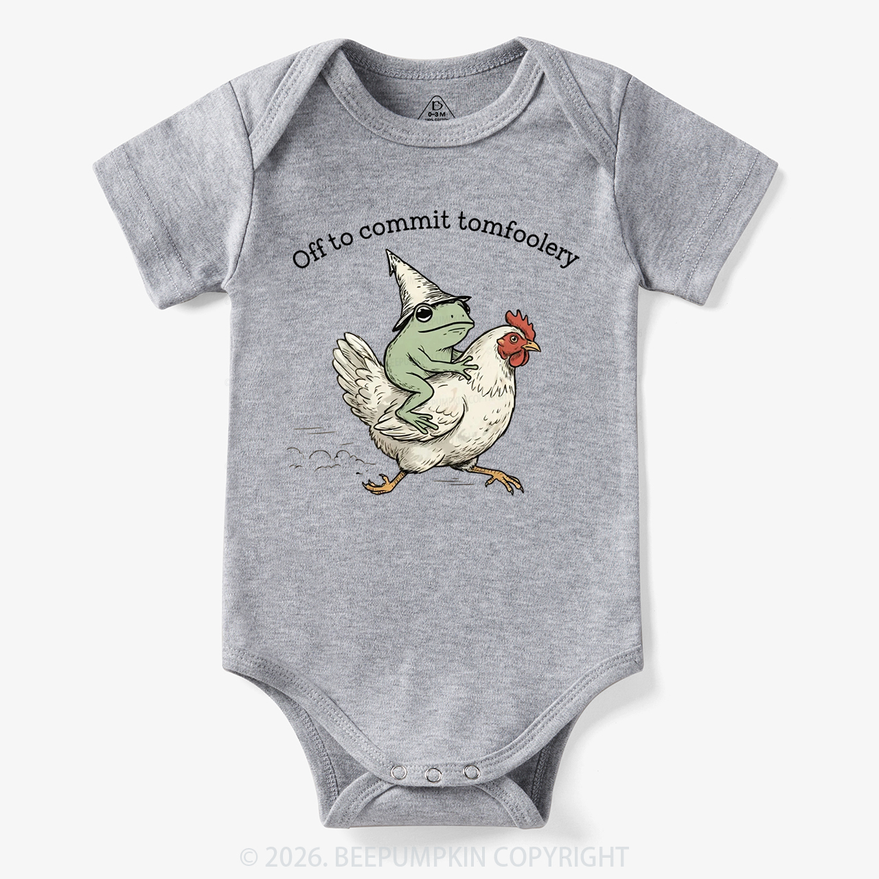 Frog Riding Chicken Off to Commit Tomfoolery Bodysuit
