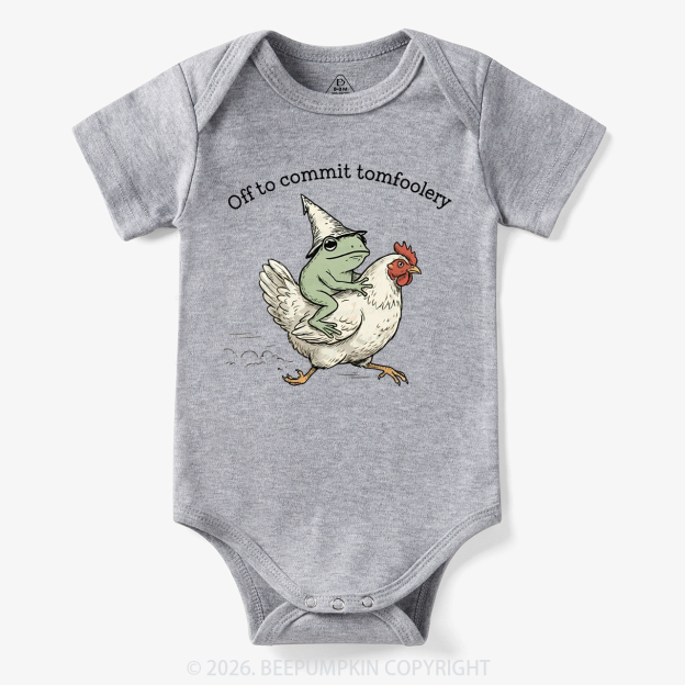 Frog Riding Chicken Off to Commit Tomfoolery Bodysuit