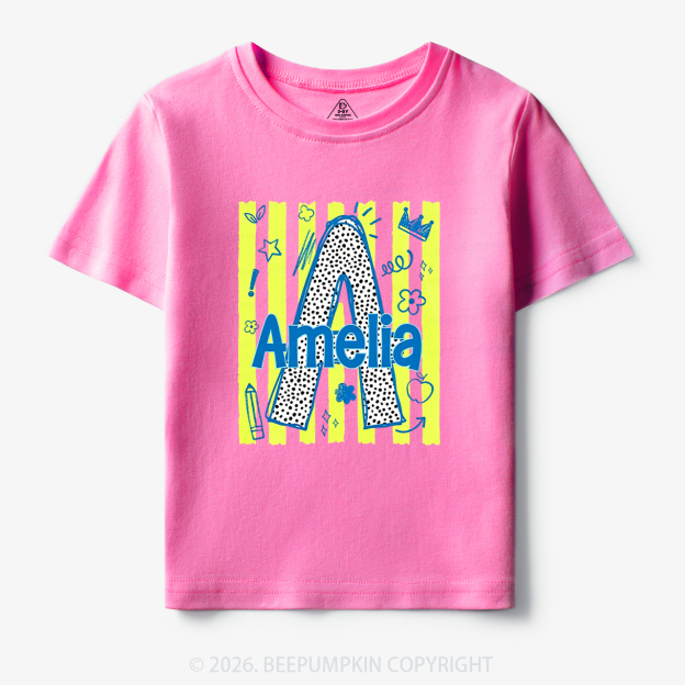 Personalized Name Alphabet Doodle Toddler&Kid's Tees