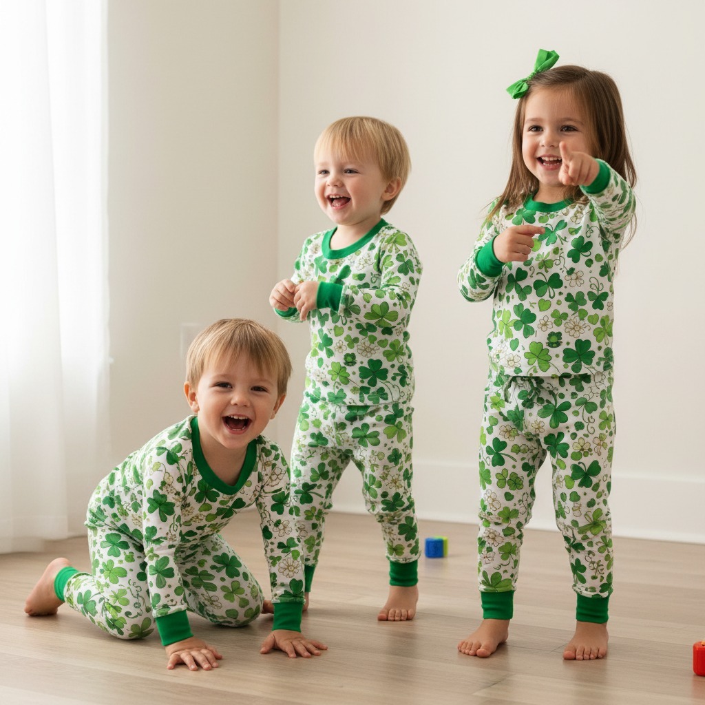Clover Whisper Two-Piece Pajama Set For Kids