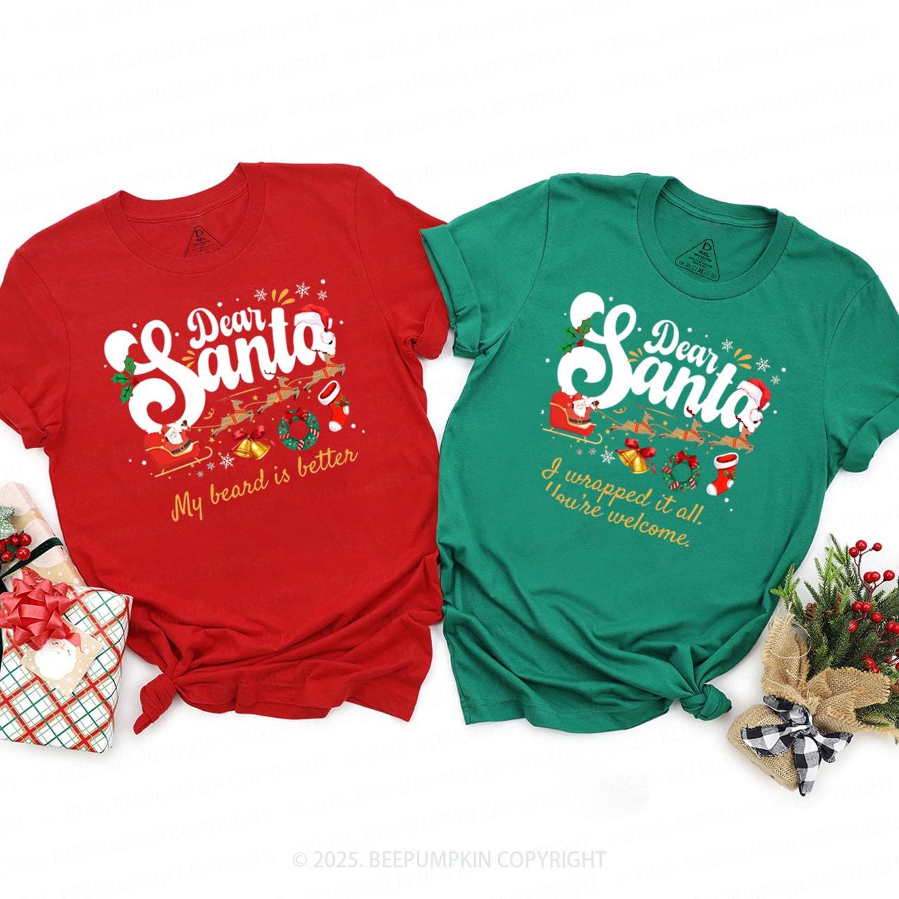 Personalized Dear Santa Family Matching T-Shirts Beepumpkin
