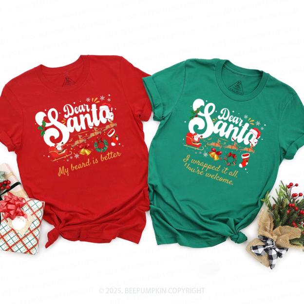 Personalized Dear Santa Family Matching T-Shirts Beepumpkin