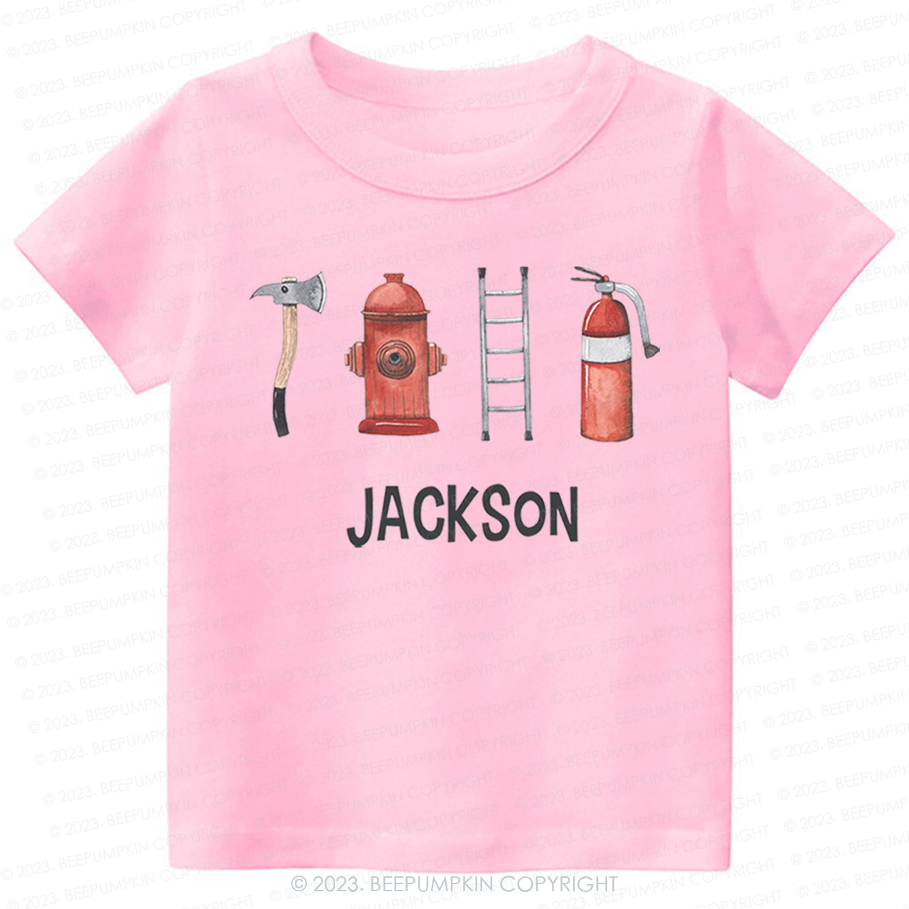 Personalized Firefighter Name -Toddler Tees