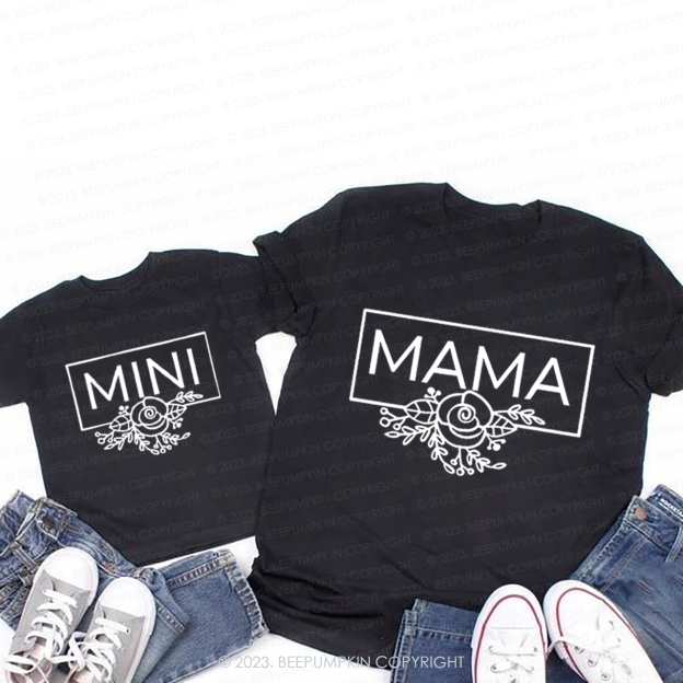 Flower Frame Mama Mini T-Shirts For Mom&Me
