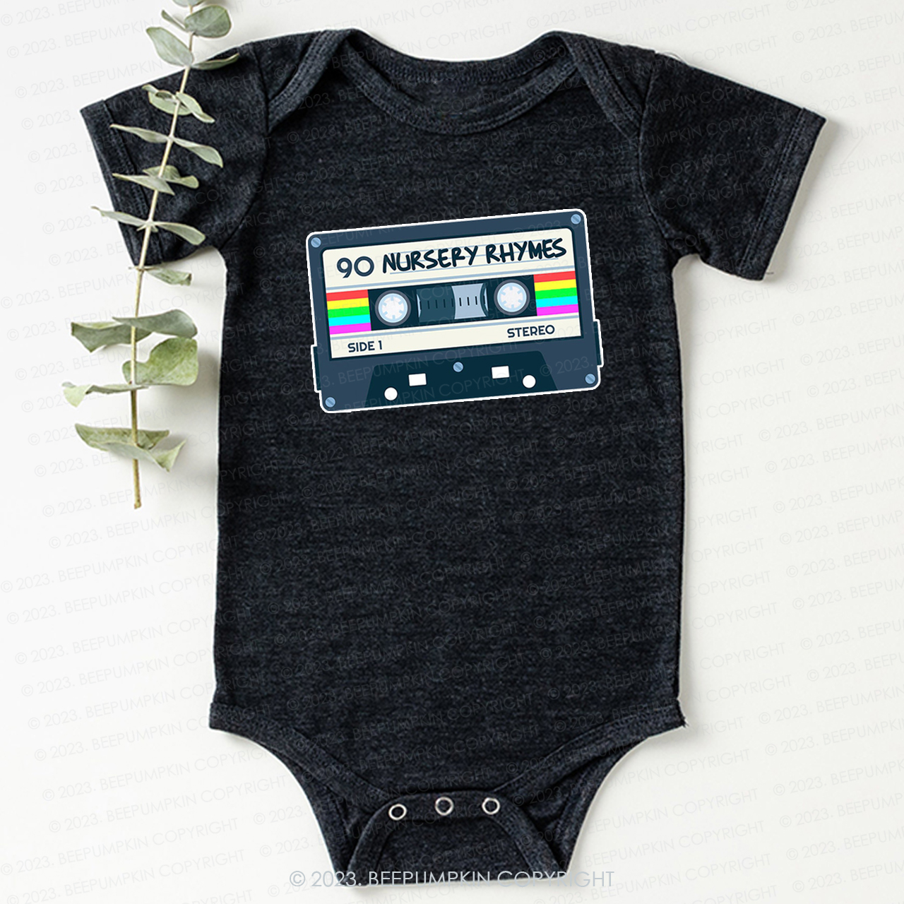 Nursery Rhymes Natural Mixtape Bodysuit For Baby