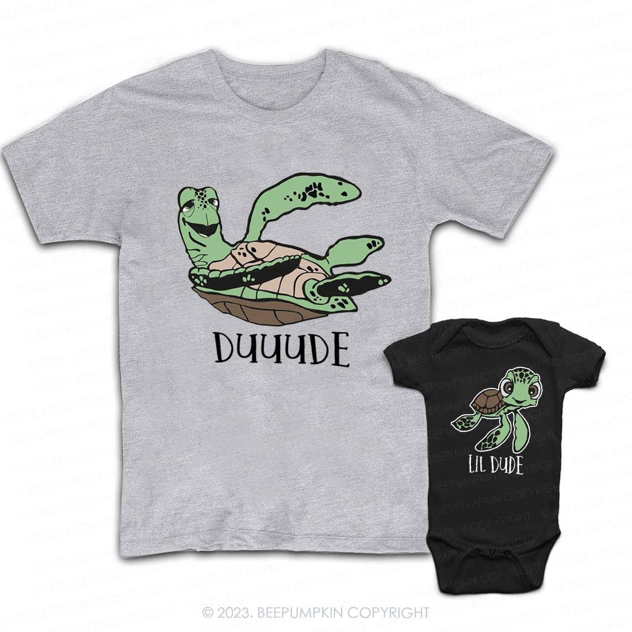Dude Lil Dude Dad & Me Matching T-Shirts