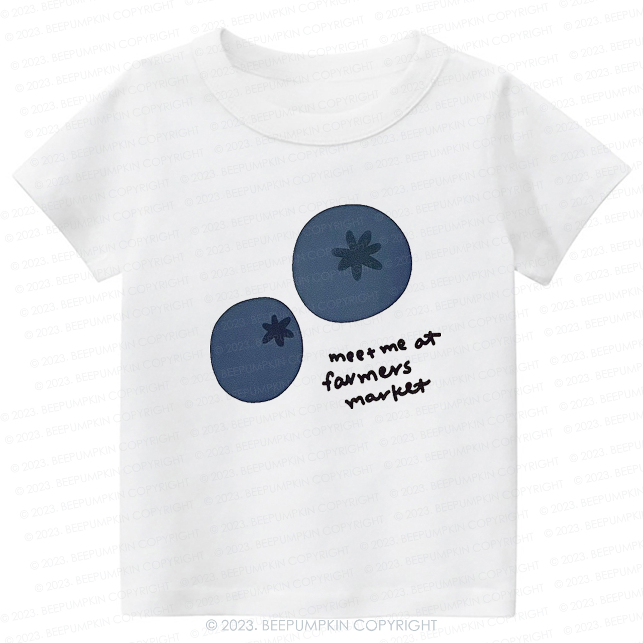 Blueberry Puff Farmers Market Fruit Kids Shirt