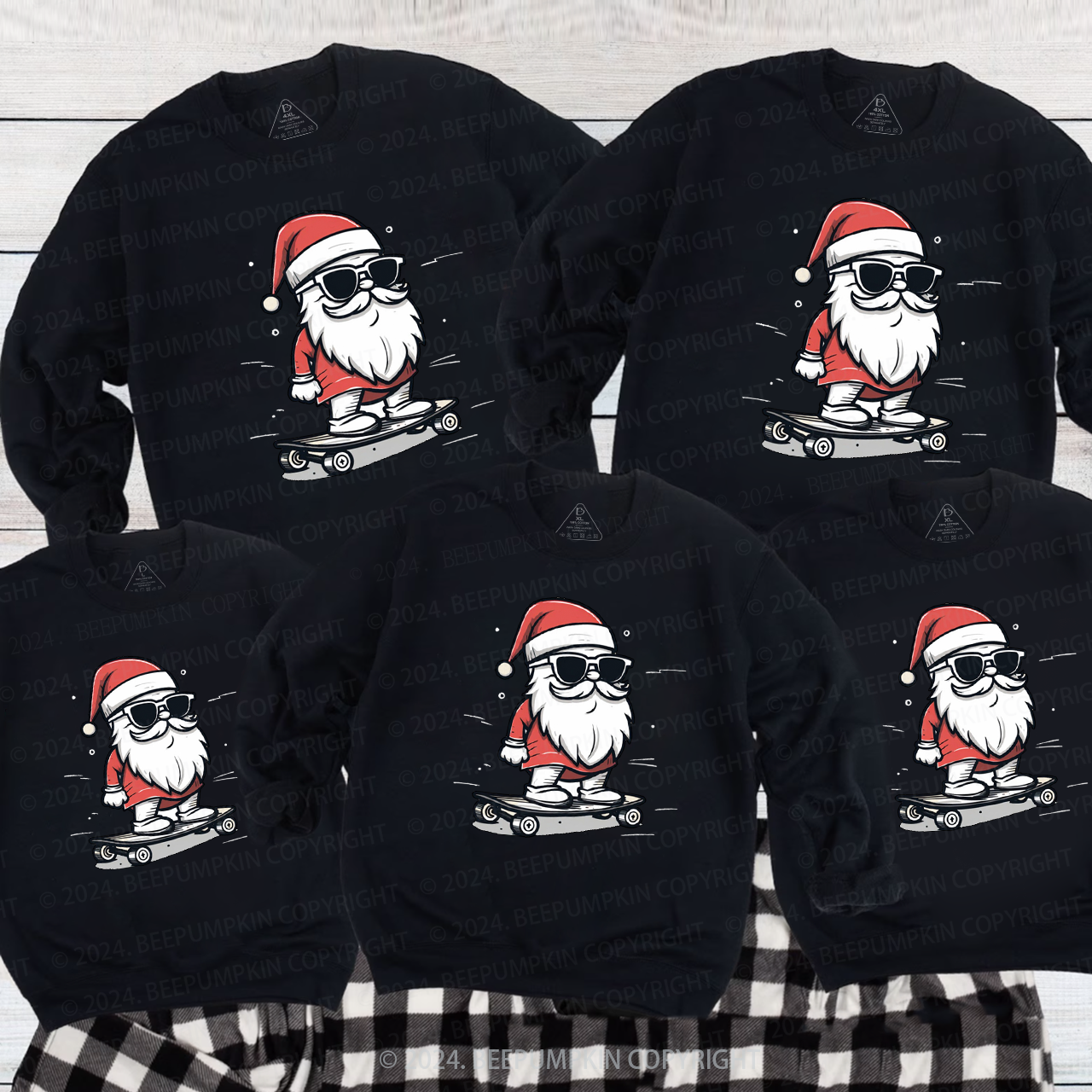 Santa Sunglasses Christmas Claus Family Christmas Sweatshirt