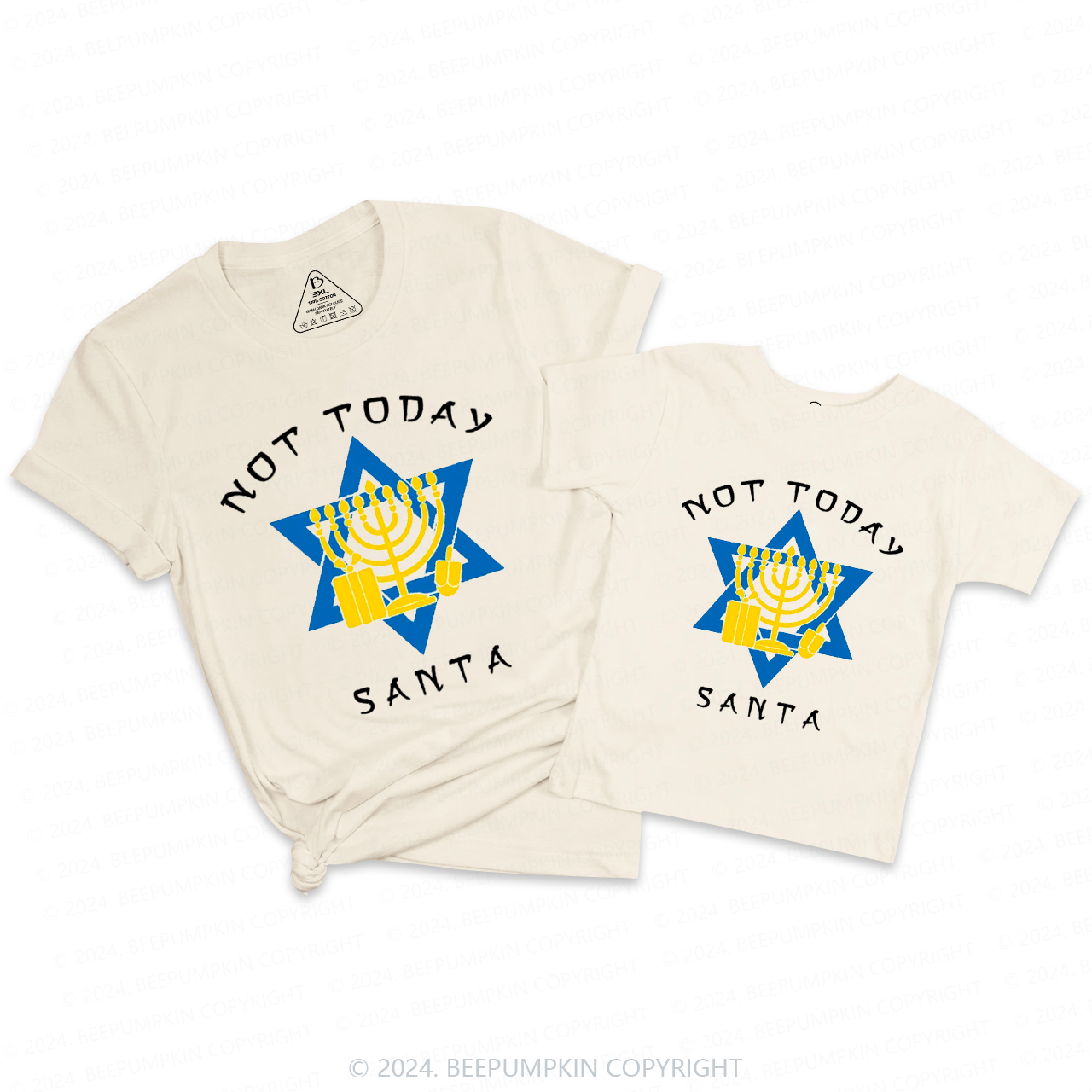 Not Today Santa For Hanukkah Family T-Shirts Beepumpkin