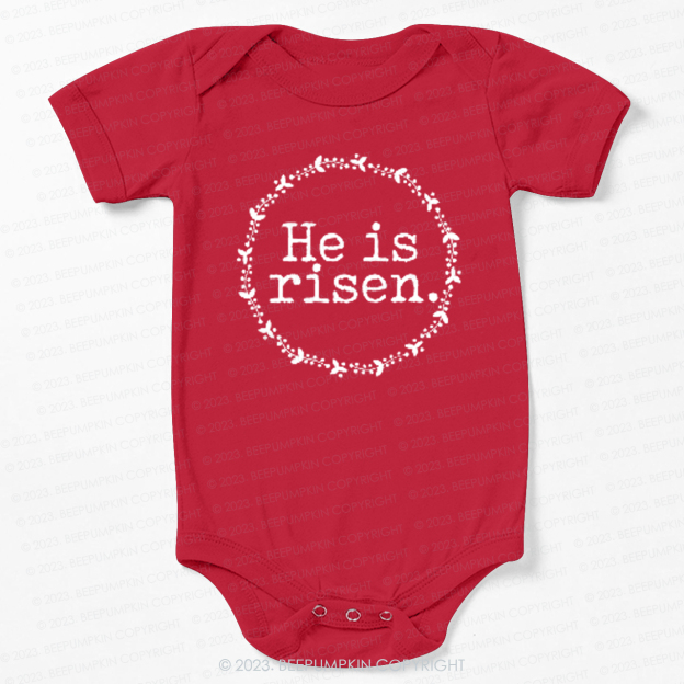 He Is Risen Faith Based Easter Bodysuit For Baby