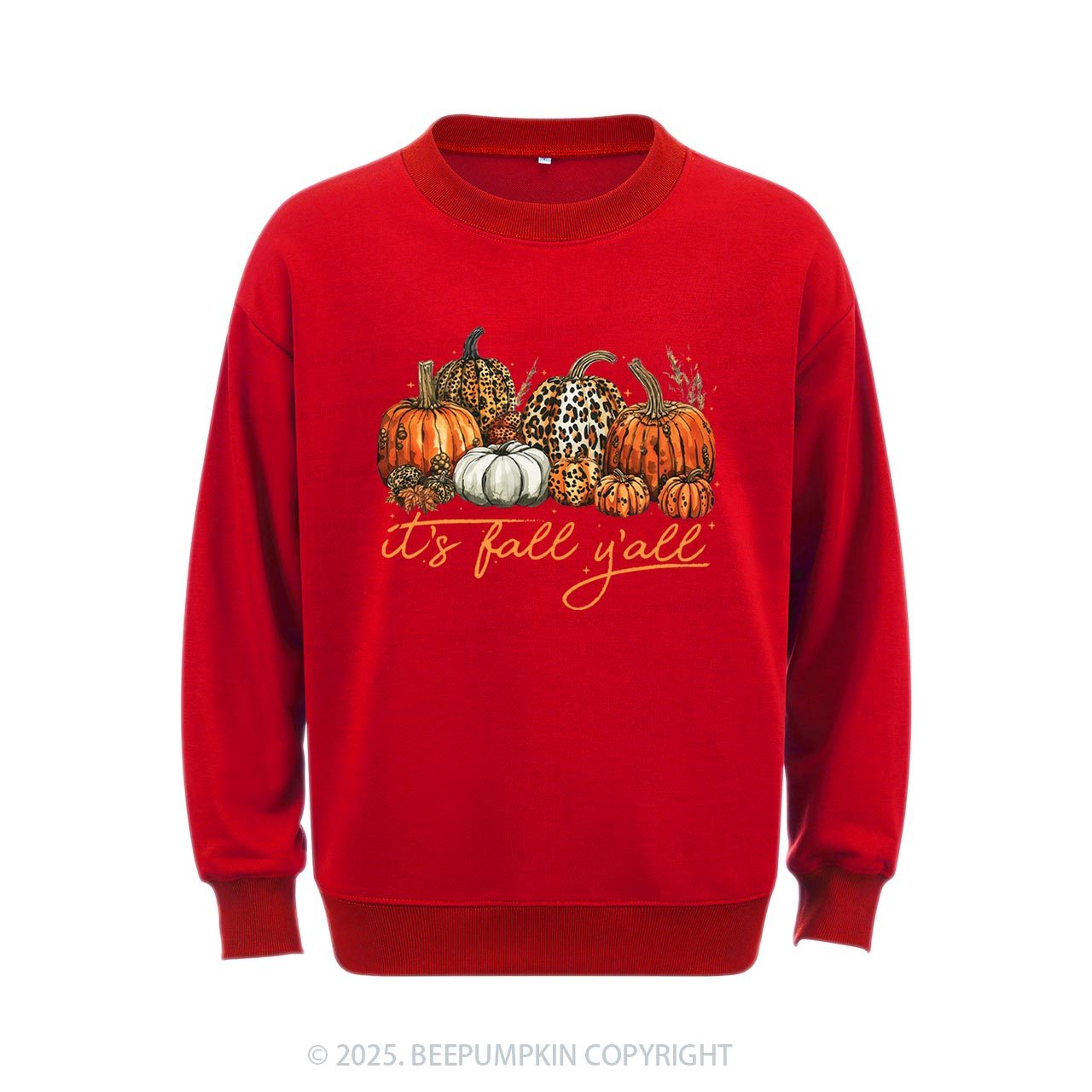 It's Fall Y'all Leopard Pumpkin Sweatshirt Beepumpkin