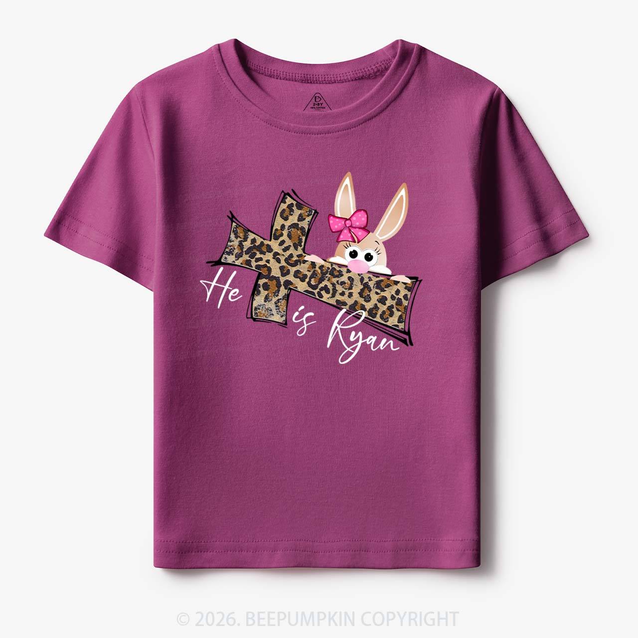 Faith Bunny & Leopard Cross Toddler&Kid's Tees