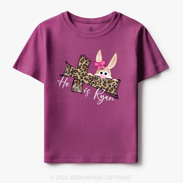 Faith Bunny & Leopard Cross Toddler&Kid's Tees