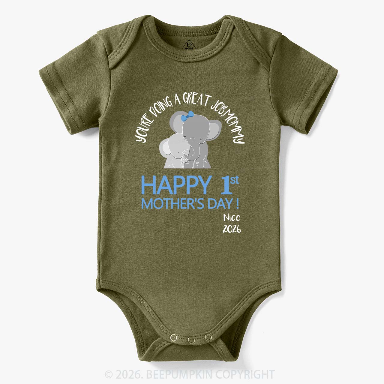 Happy 1st Mother's Day Bodysuit For Baby 