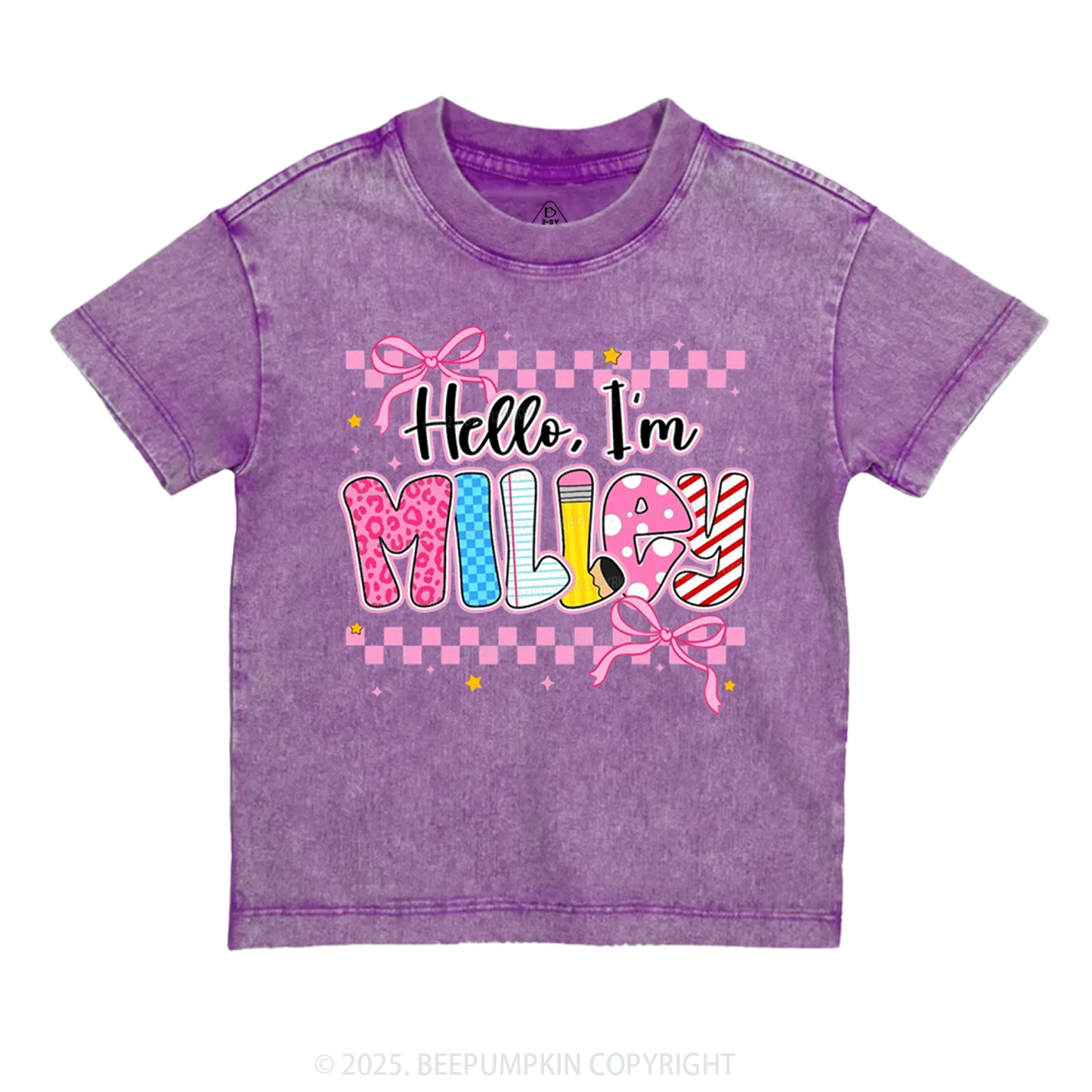 Personalized Sweet & Sassy Toddler&Kids Washed Tees