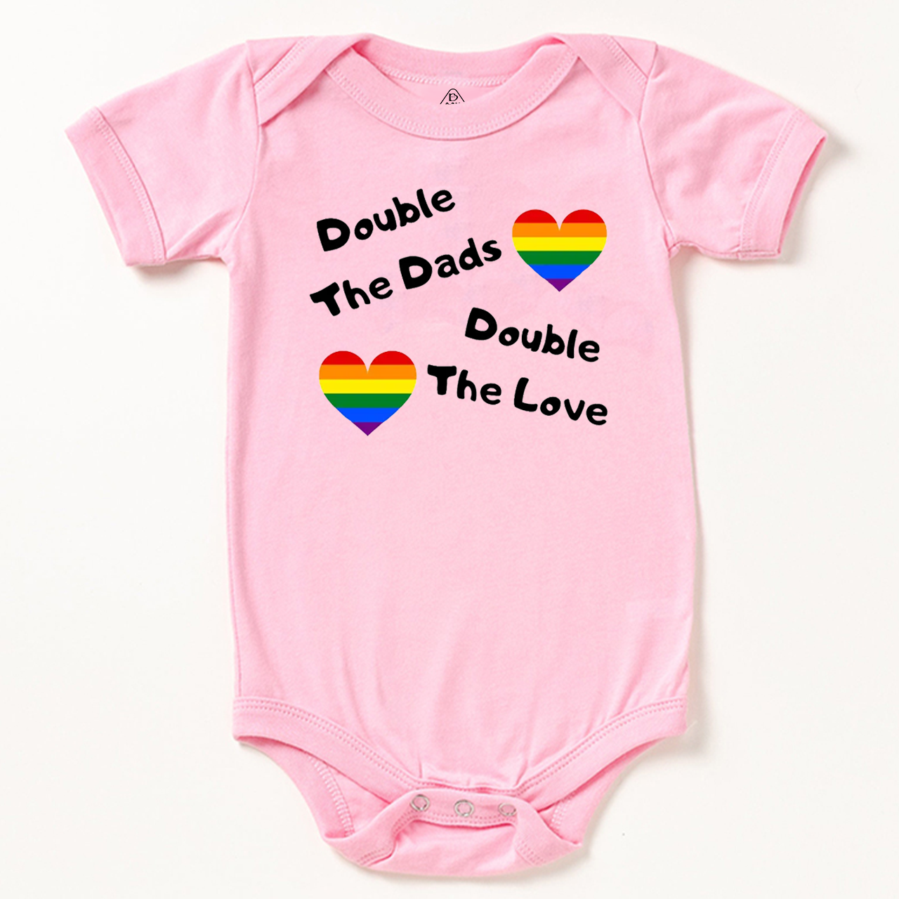 Double The Dads Double The Love LGBTQ Bodysuit Beepumpkin