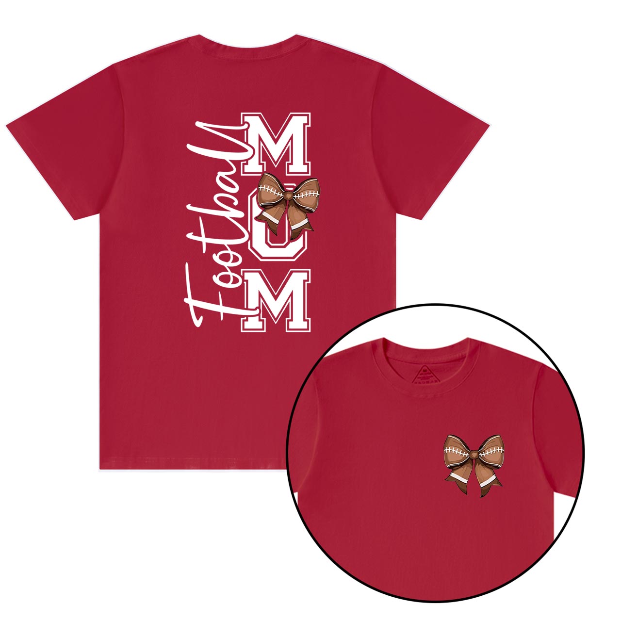 Love, Bows & Football Mama T-Shirts Beepumpkin