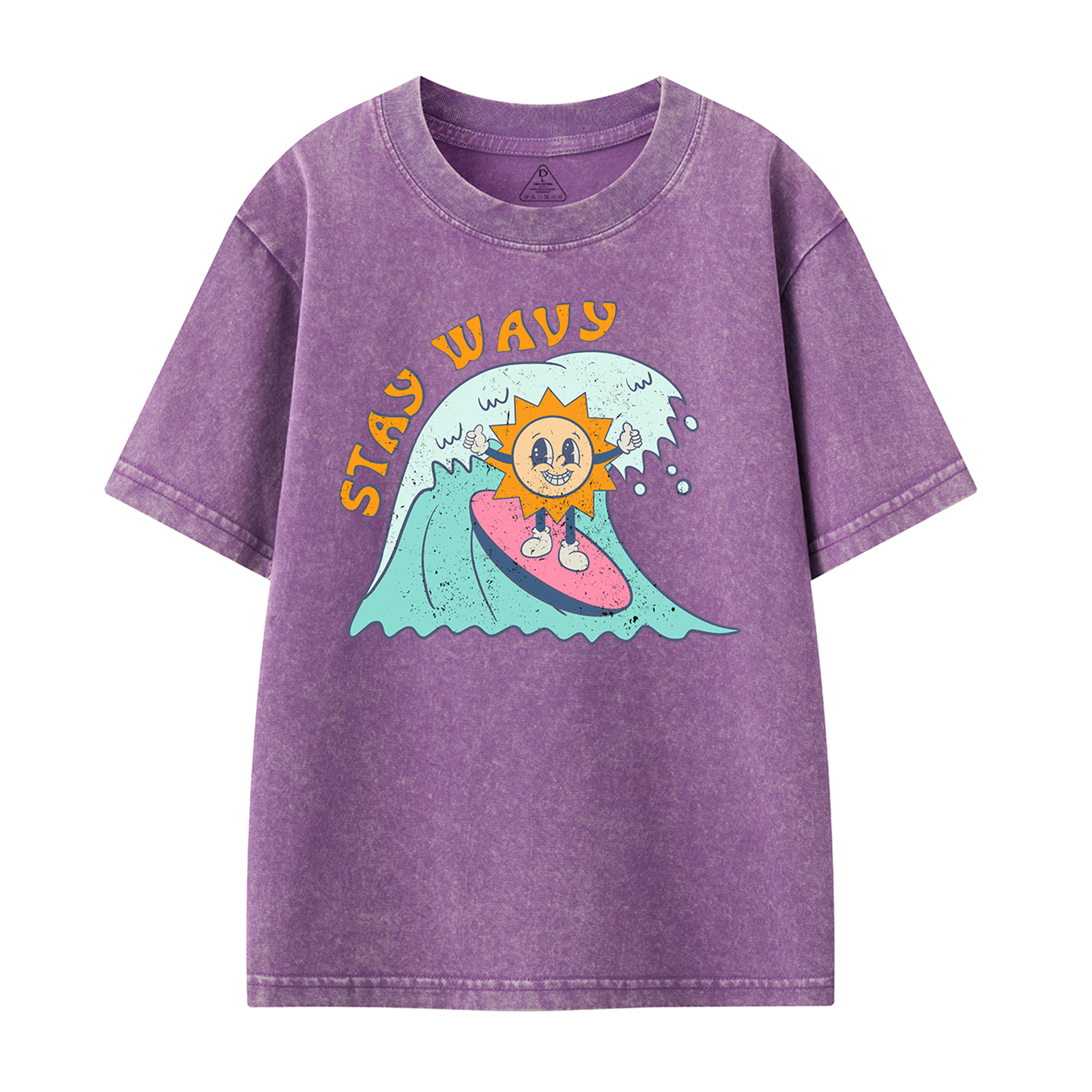 Stay Wavy Toddler&Kids Washed Tees         