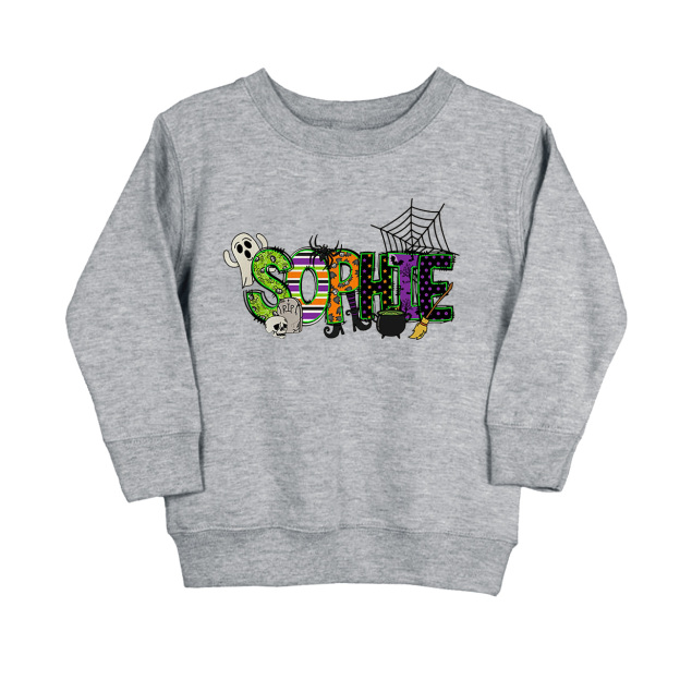 Personalized Halloween Alphabet Letters Kid's Name Sweatshirt